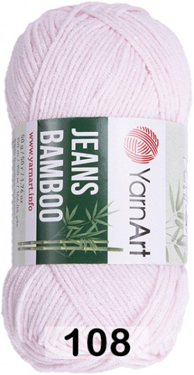 Пряжа YarnArt Jeans Bamboo 108 бл.розовый