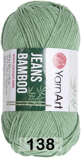 Пряжа YarnArt Jeans Bamboo 138 полынь