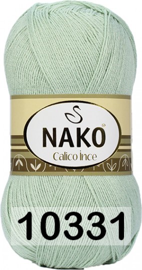 Пряжа Nako Calico Ince 10331 СВ.САЛАТОВЫЙ