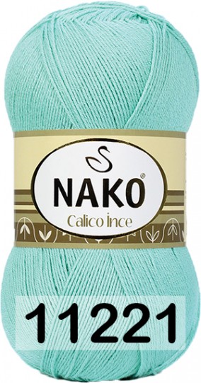 Пряжа Nako Calico Ince 11221 СВ.БИРЮЗОВЫЙ