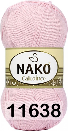 Пряжа Nako Calico Ince 11638 бл.розовый