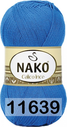 Пряжа Nako Calico Ince 11639 ГОЛУБОЙ