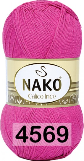 Пряжа Nako Calico Ince 04569 пурпурный