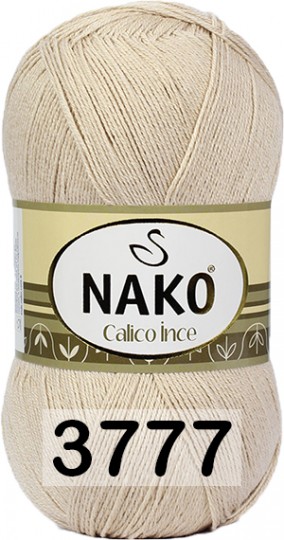 Пряжа Nako Calico Ince 03777 ПЕСОЧНЫЙ