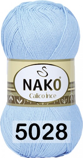 Пряжа Nako Calico Ince 05028 СВ.ГОЛУБОЙ