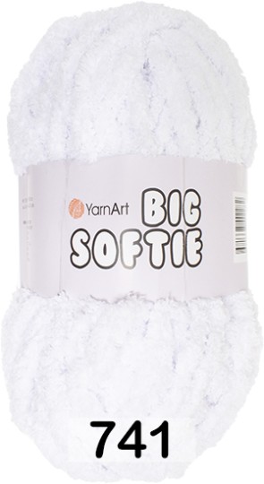 Пряжа YarnArt Big Softie 741 белый