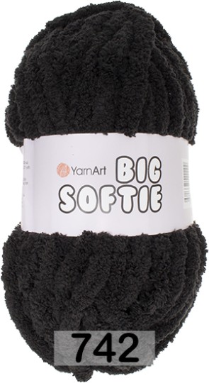 Пряжа YarnArt Big Softie 742 черный