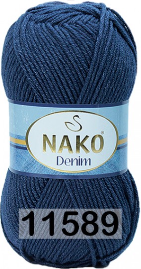 Пряжа Nako Denim 11589 Т.СИНИЙ