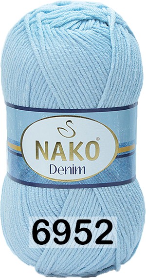 Пряжа Nako Denim 06952 бледно-голубой