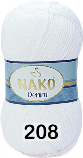 Пряжа Nako Denim 208 белый