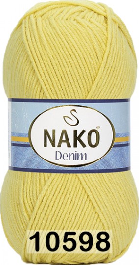Пряжа Nako Denim 10598 желтый