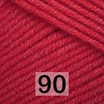 Пряжа YarnArt Jeans 90 т.красный