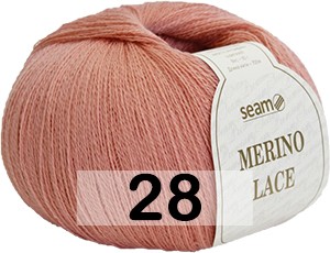Пряжа Сеам Merino Lace 28 т.пудра