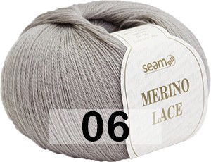 Пряжа Сеам Merino Lace 06 серый