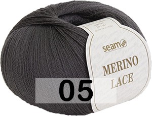 Пряжа Сеам Merino Lace 05 т.серый