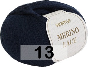 Пряжа Сеам Merino Lace 13 т.синий