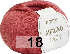 Пряжа Сеам Merino Lace 18 КОРАЛЛОВЫЙ