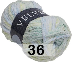 Пряжа Сеам Velvety Color 36 салатово-голубой