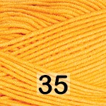 Пряжа YarnArt jeans plus 35 желтый