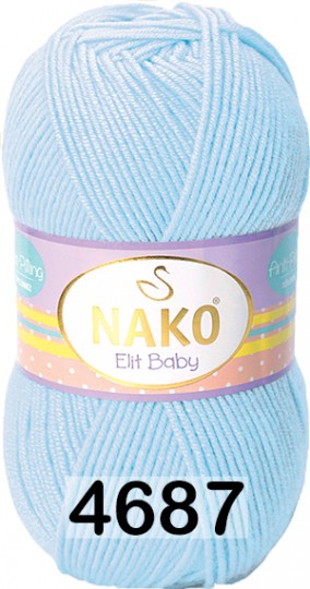 Пряжа Nako Elit Baby 04687 cветло голубой