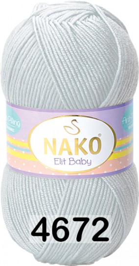 Пряжа Nako Elit Baby 04672 светло серый