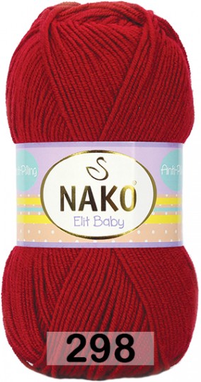 Пряжа Nako Elit Baby 00298 красный