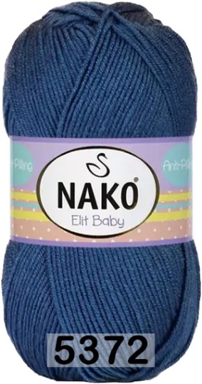 Пряжа Nako Elit Baby 05372 глубокий синий