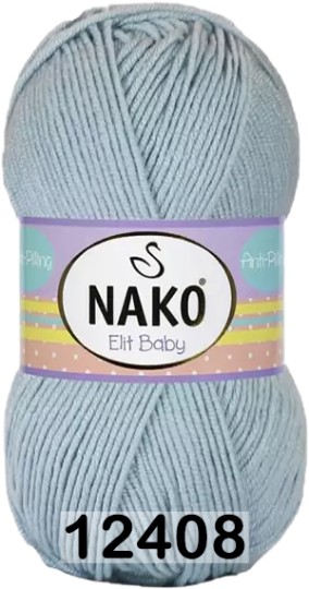 Пряжа Nako Elit Baby 12408 св.серо голубой