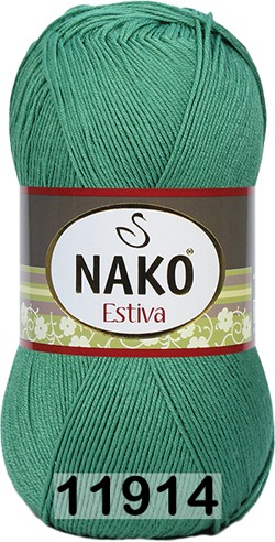 Пряжа Nako Estiva 11914 зеленый