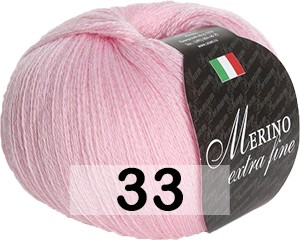 Пряжа Сеам Merino Extra Fine 33 РОЗОВЫЙ