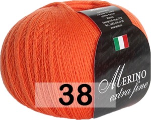 Пряжа Сеам Merino Extra Fine 38 ОРАНЖЕВЫЙ