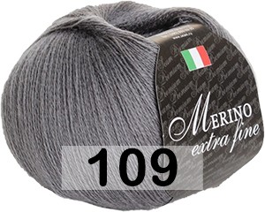 Пряжа Сеам Merino Extra Fine 109 средне-серый
