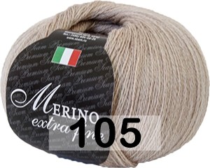 Пряжа Сеам Merino Extra Fine 105 ХОЛОДНЫЙ БЕЖ