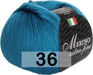 Пряжа Сеам Merino Extra Fine 36 БИРЮЗОВЫЙ