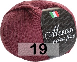 Пряжа Сеам Merino Extra Fine 19 РОЗ.СЕР.КОРИЧНЕВЫЙ