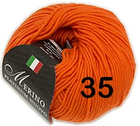 Пряжа Сеам Merino Platinum Nuovo 35 оранжевый