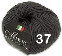 Пряжа Сеам Merino Platinum Nuovo 37 т.серый