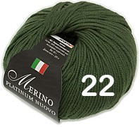 Пряжа Сеам Merino Platinum Nuovo 22 зеленый