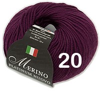 Пряжа Сеам Merino Platinum Nuovo 20 т.фиолетовый