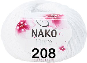 Пряжа NAKO FIORE 00208 белый