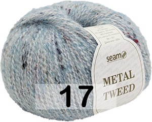 Пряжа Сеам METAL TWEED 17 бело-голубой