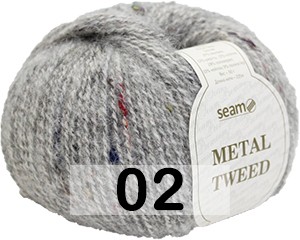 Пряжа Сеам METAL TWEED 02 серый