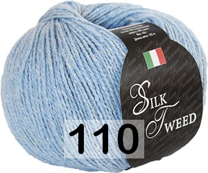 Пряжа Сеам Silk Tweed 110 голубой