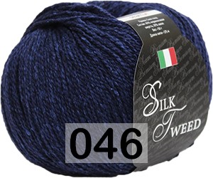 Пряжа Сеам Silk Tweed 046 т.синий