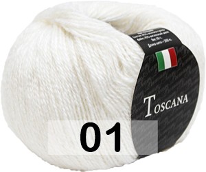 Пряжа Сеам Toscana 01 белый