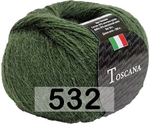 Пряжа Сеам Toscana 532 ХВОЙНЫЙ ЗЕЛЕНЫЙ