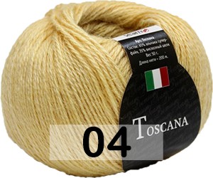 Пряжа Сеам Toscana 04 светло желтый