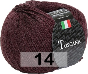 Пряжа Сеам Toscana 14 темно коричневый