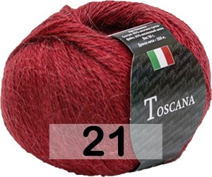 Пряжа Сеам Toscana 21 кармино красный
