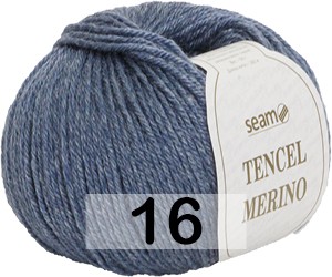 Пряжа Сеам Tencel Merino 16 т.джинс